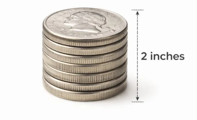A Large Coin Stack (4–5 Coins)