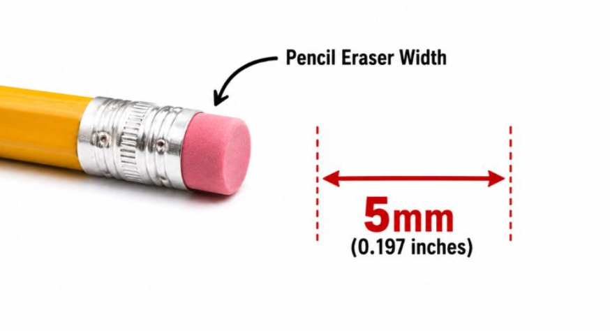 2. Pencil Eraser Width