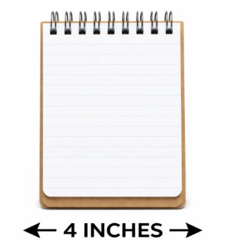 11. Short Side of a Pocket Notepad